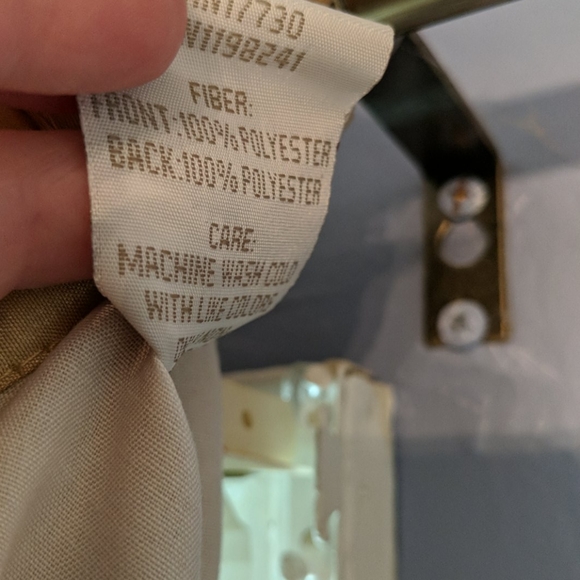 Gold lined curtains w/2 inch rod pocket. - Picture 5 of 6